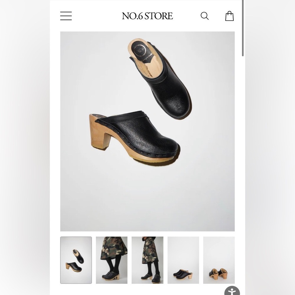 No.6 Dakota Shearling Clog High Heel Sz 37